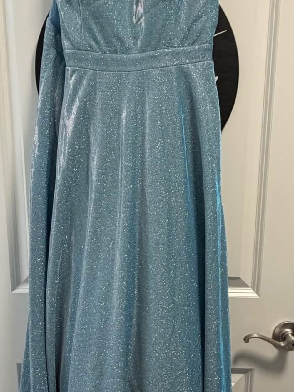 Midnight Doll Light blue glitter prom dress. Size 13/14. Worn once